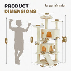 Aidoly Cat Tree sisal posts satisfy scratching instincts with durable rope.