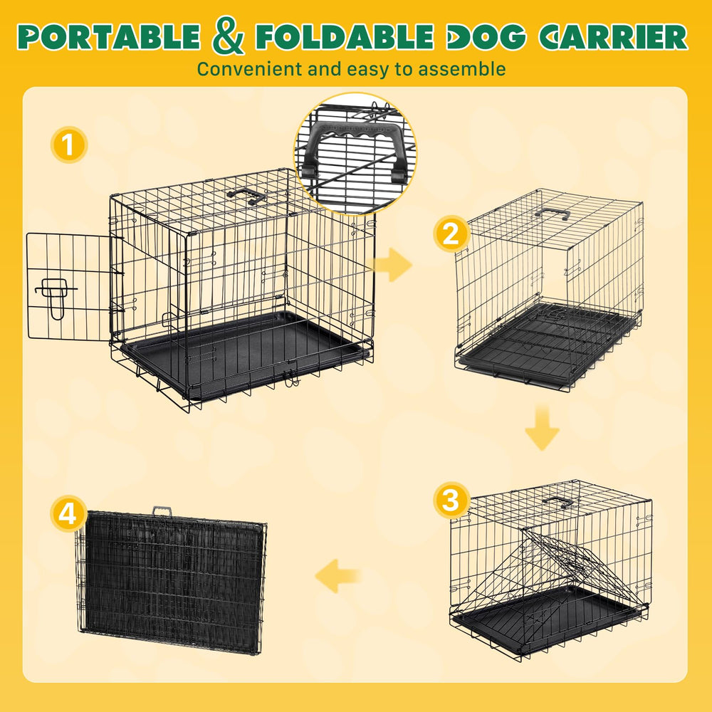Aidoly dog crate easy-to-assemble, tool-free setup.