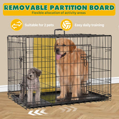 Aidoly foldable design dog crate for quick transport and storage