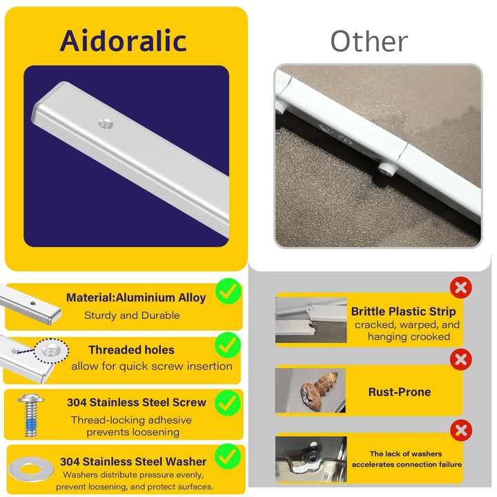 Aidoralic PAC11-11039 bracket side view, robust aluminium alloy for long-lasting use.