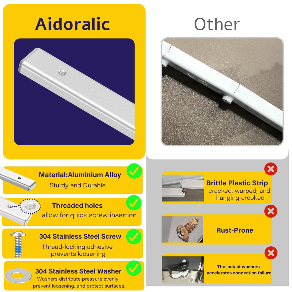 Aidoralic PAC11-11039 bracket side view, robust aluminium alloy for long-lasting use.