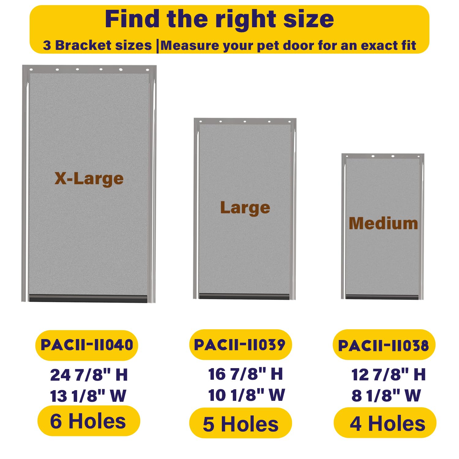 Aidoralic PAC11-11039 flap with magnetic bottom seals after pets pass.