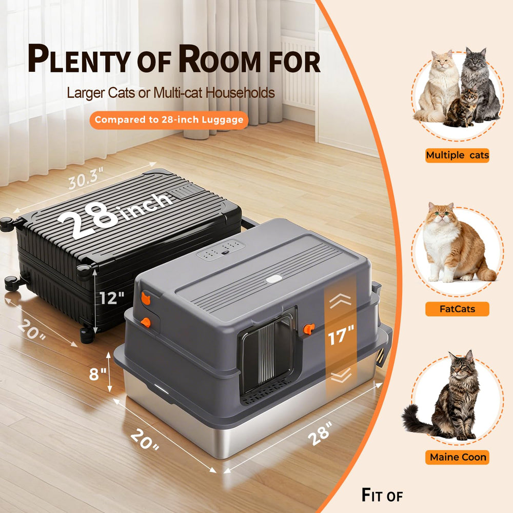 AIFUN XXXXL lid open showing easy access for quick cleaning.