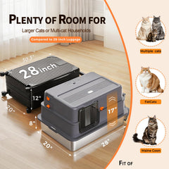 AIFUN XXXXL lid open showing easy access for quick cleaning.
