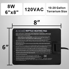 Aiicioo digital thermostat display setup showing precise temperature control for terrariums.