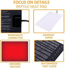 Aiicioo heat pad 8W under-tank in use provides consistent warmth for habitats.