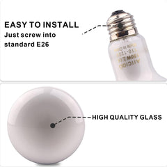 Aiicioo Reptile Basking Light 150W with standard E26 socket for easy installation