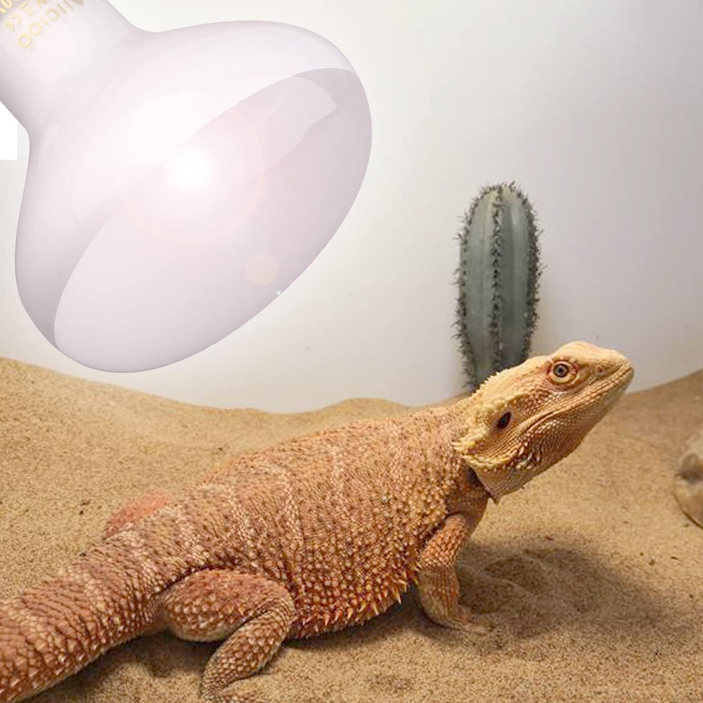 Aiicioo Reptile Basking Light 150W ideal for bearded dragon and gecko habitats