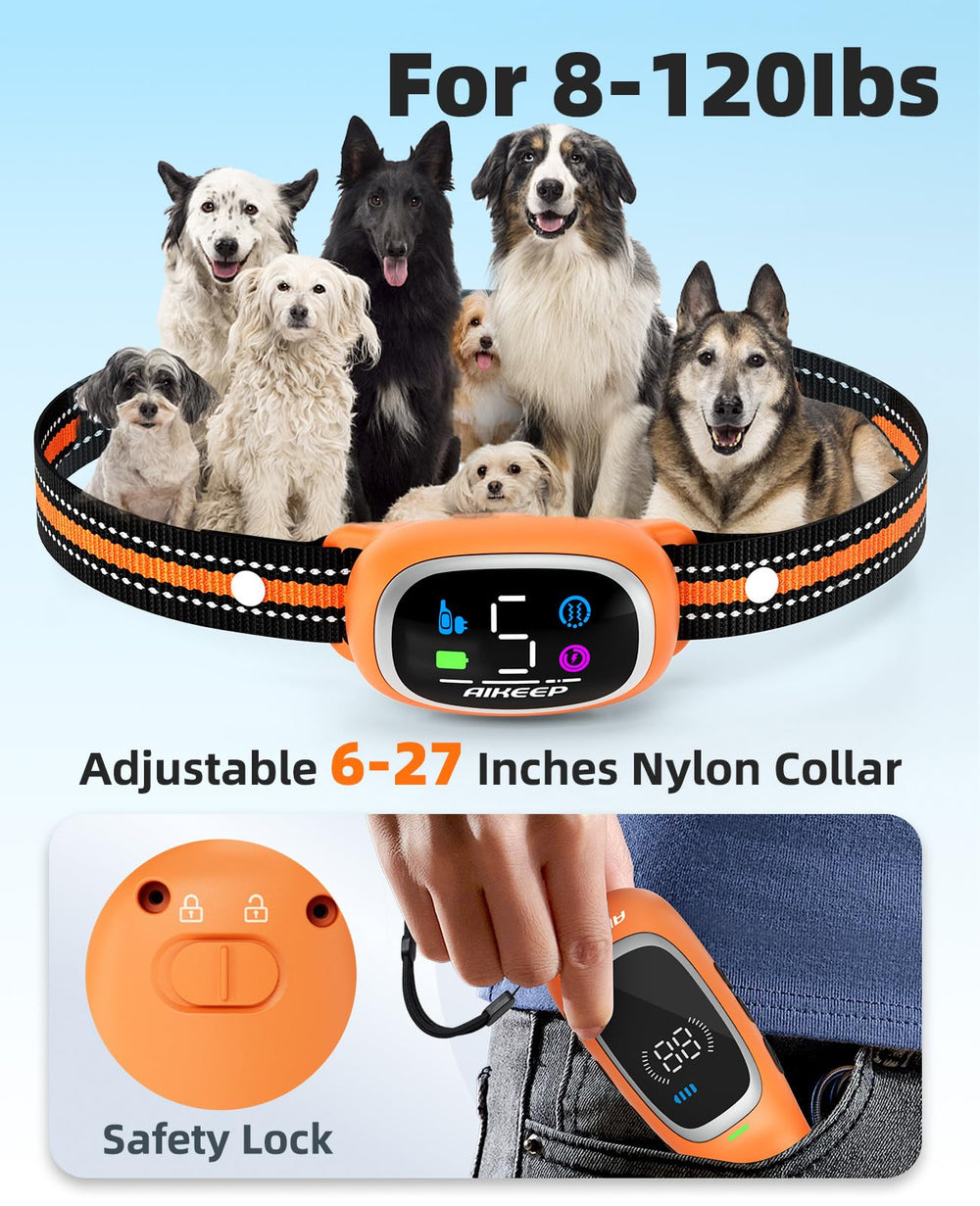 AIKEEP adjustable nylon collar fits small to large dogs