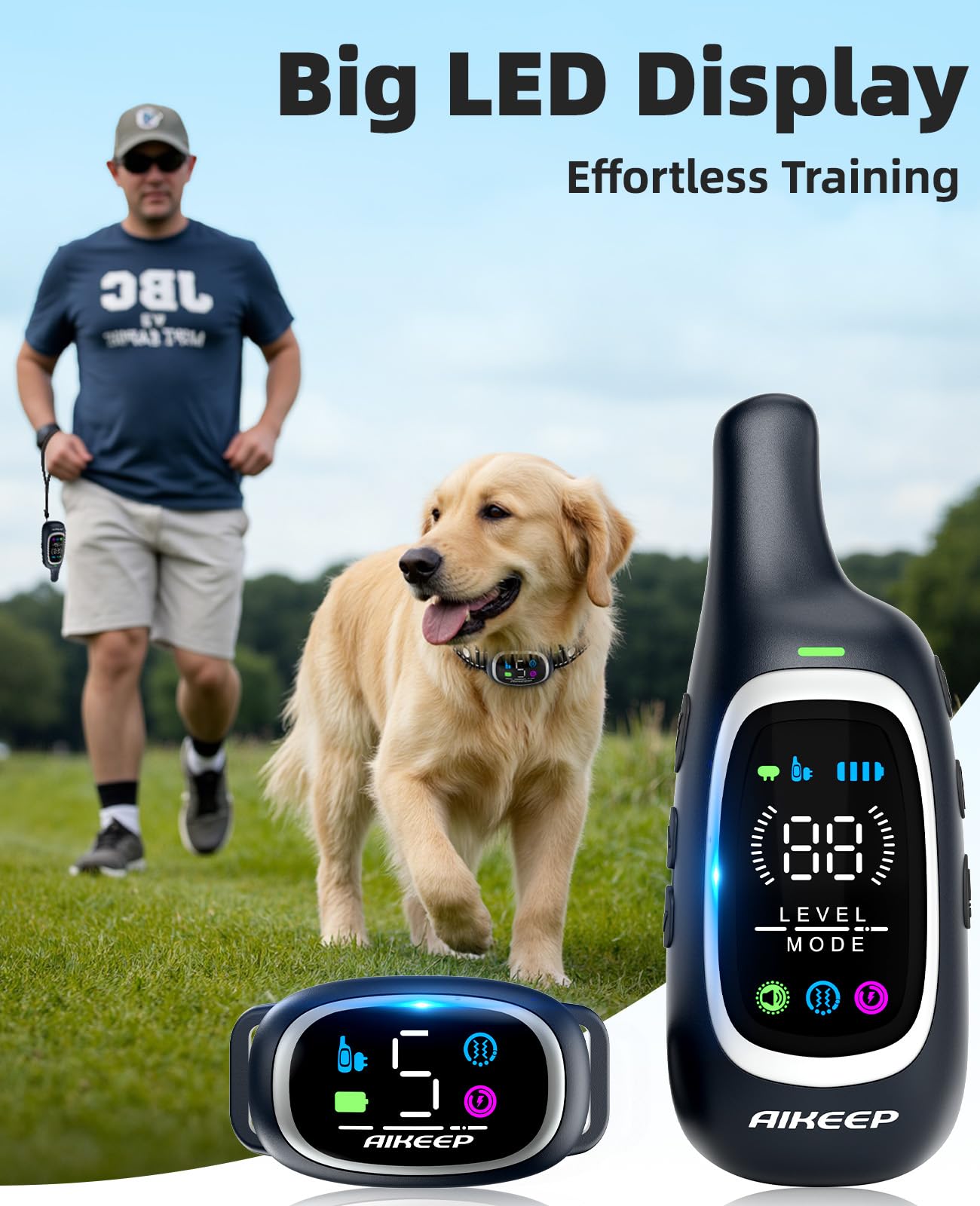 AIKEEP bark detection modes help tailor corrections to each dog.