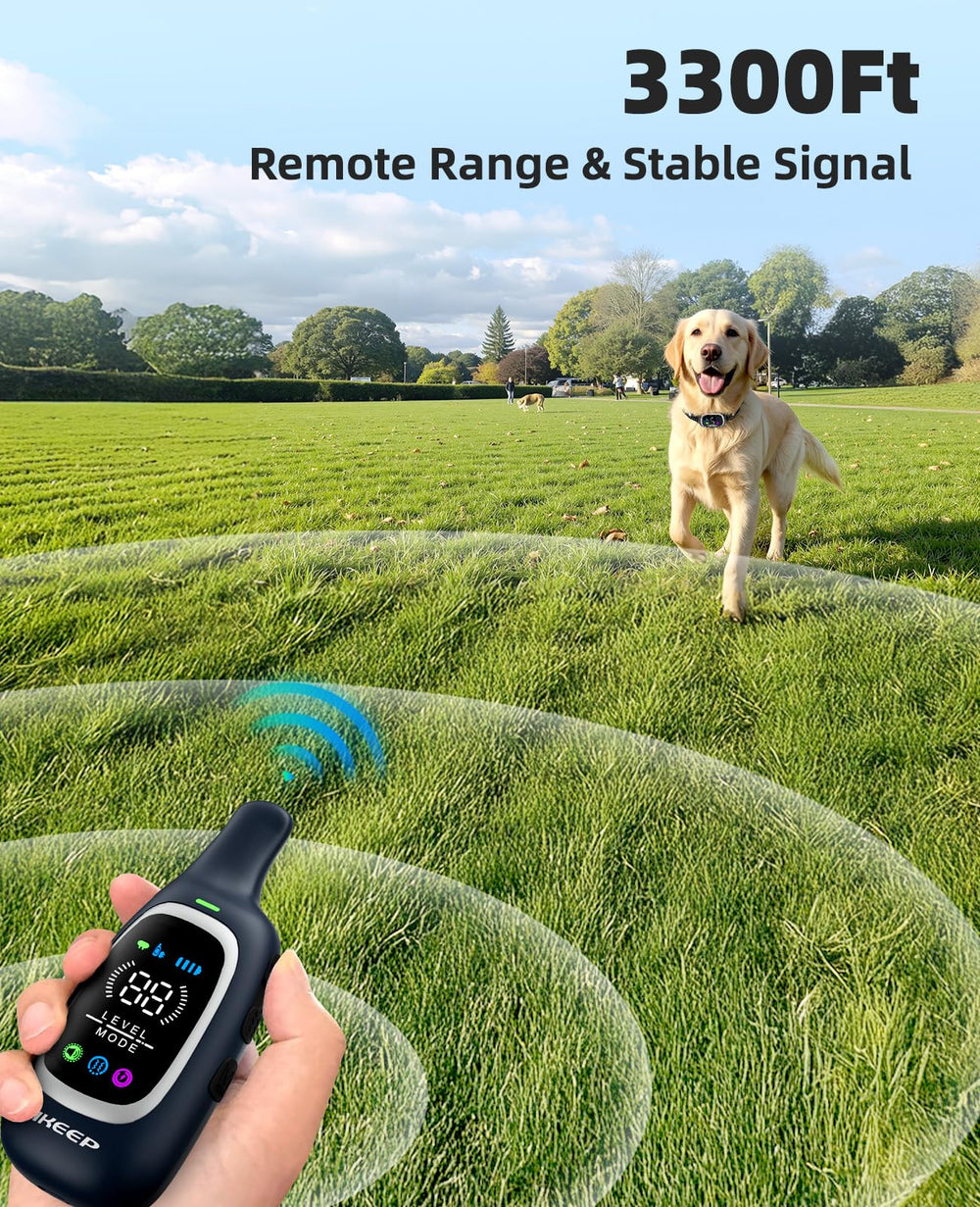 AIKEEP fast charging battery keeps the collar ready for longer sessions.