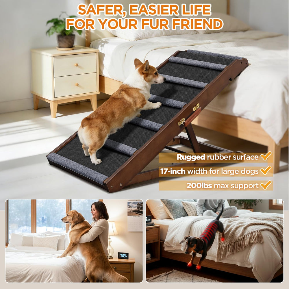 AIMSEAL Dog Ramp at 22.5-inch height reaches tall beds and SUVs.