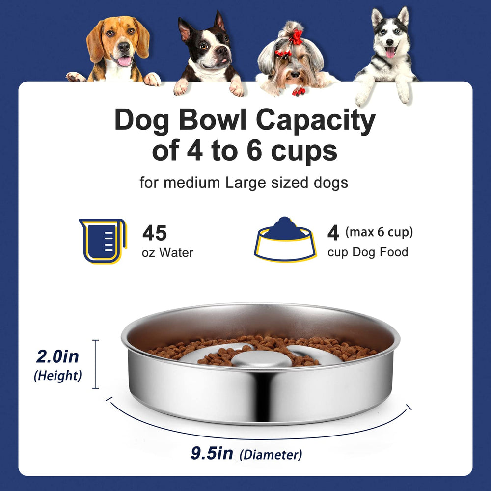 Aiperro internal barriers slow eating while keeping dog safe.