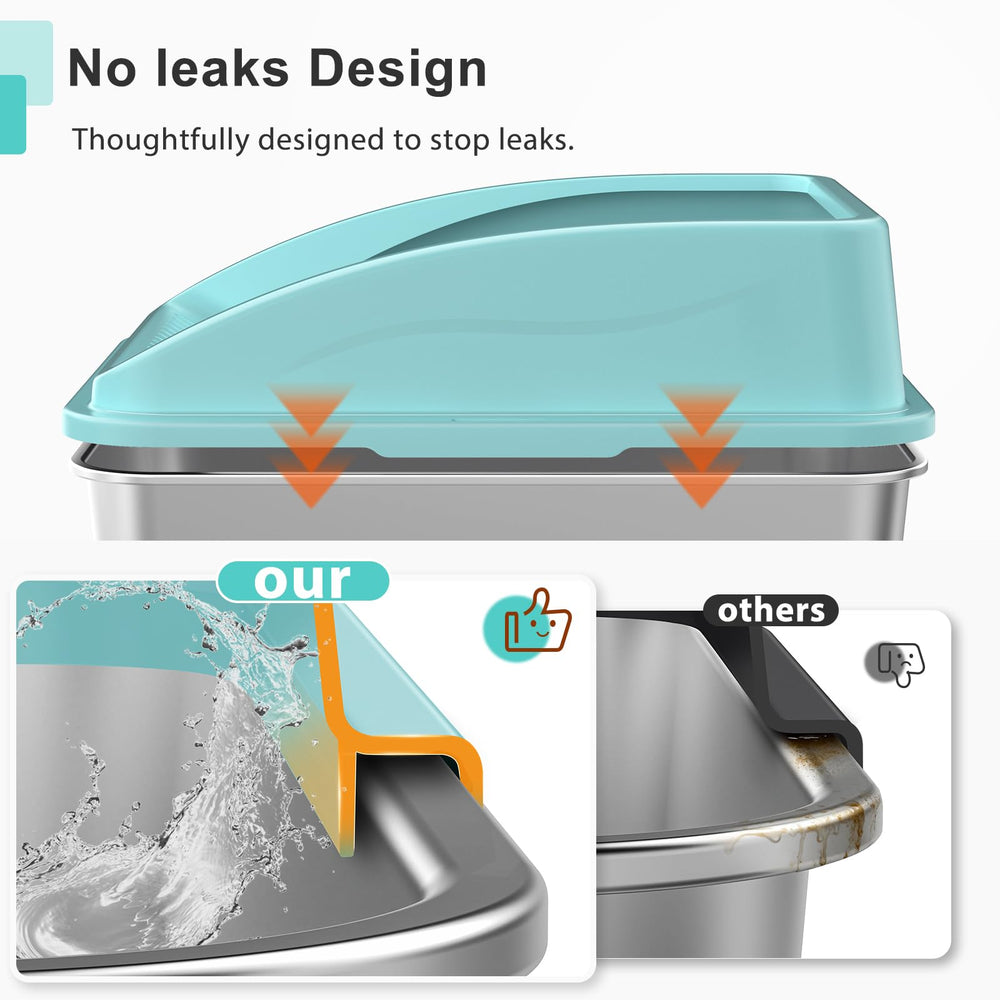AIPERRO leak-proof bottom contains liquids and helps keep floors clean.