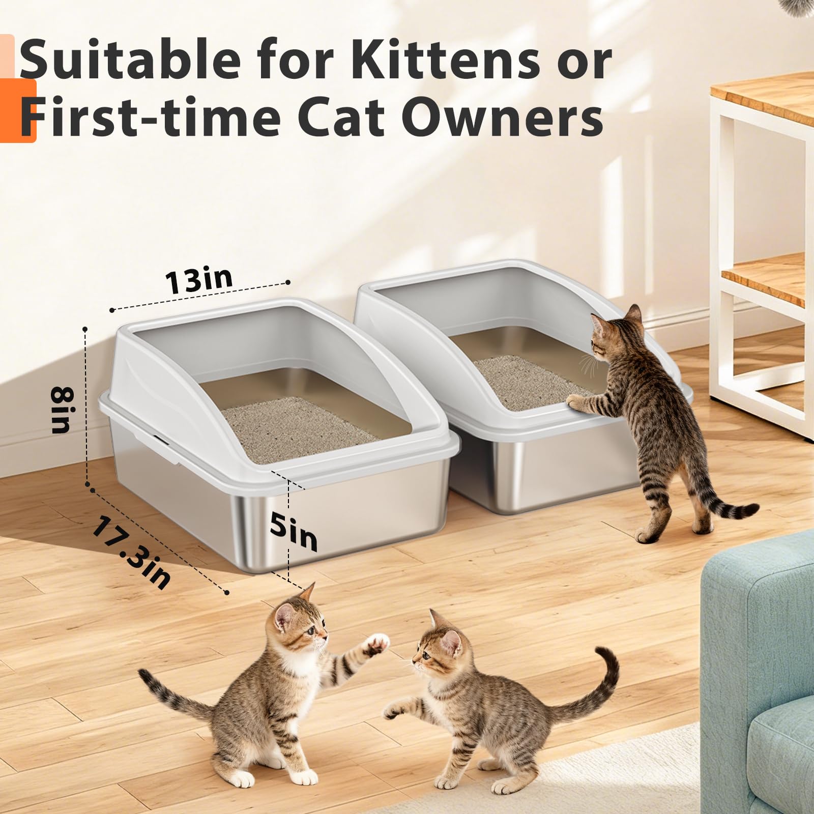 AIPERRO low-entry design supports easy access for small cats.