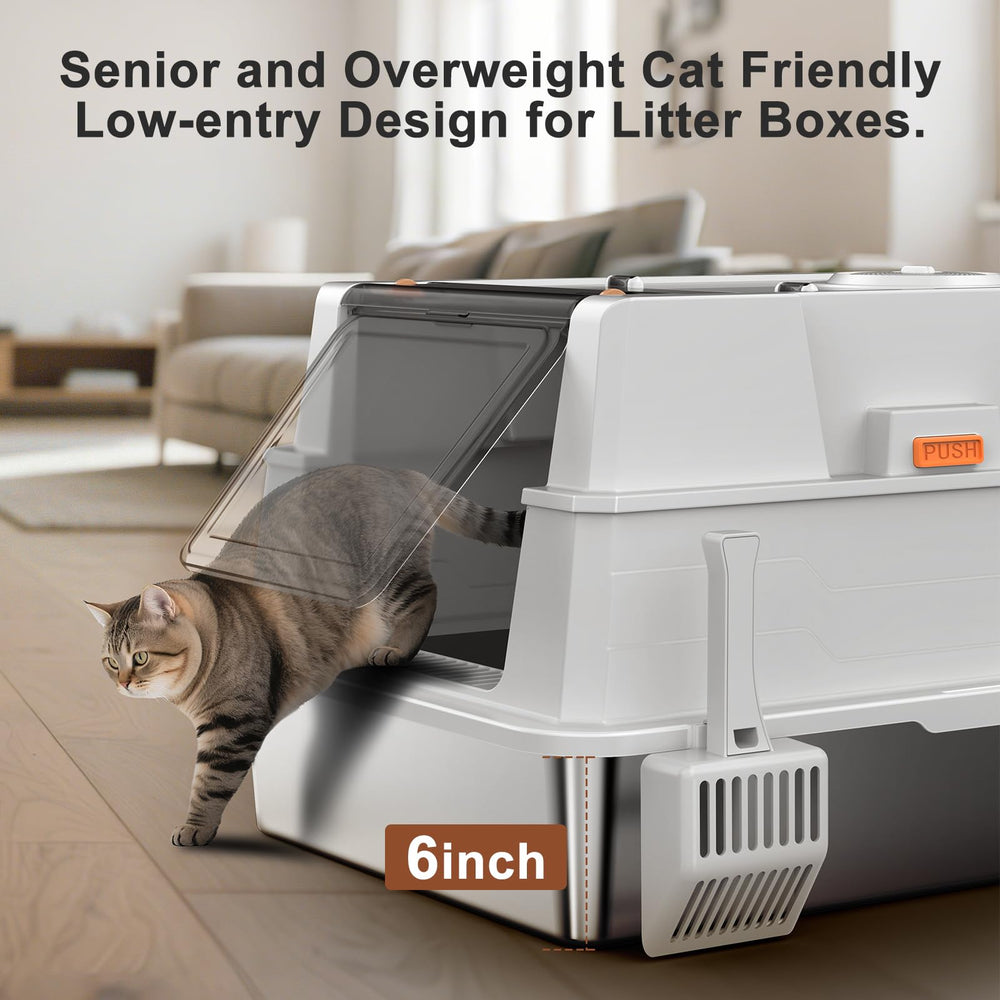 Aiperro multi-cat friendly litter box designed for households with several cats