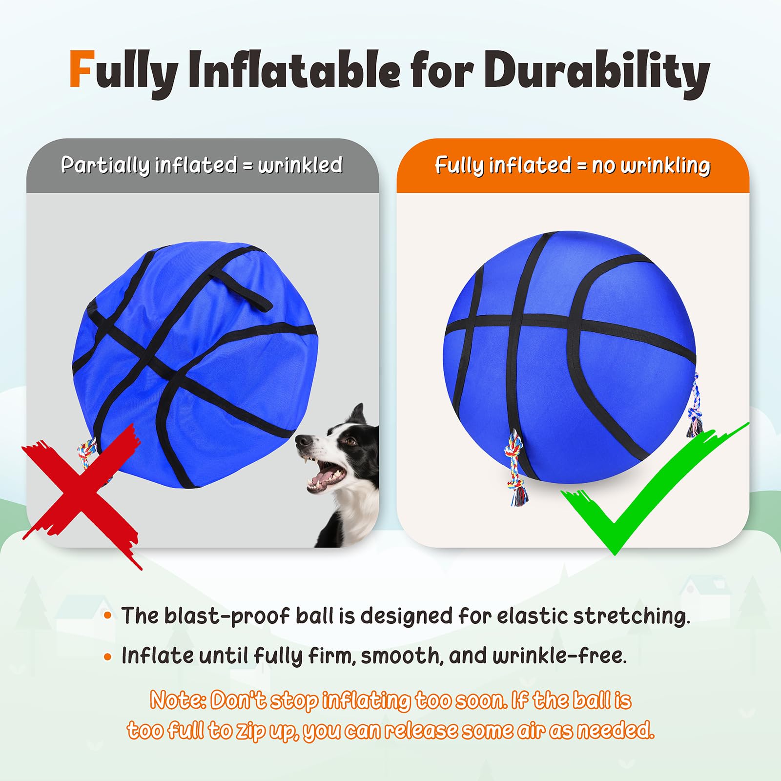 AIPERRO outdoor-ready ball is suitable for dogs and horses during adventures.