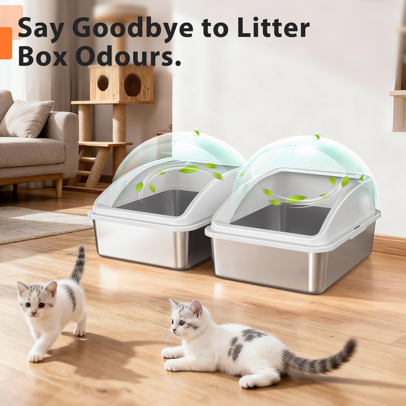 AIPERRO scoop included for quick, convenient litter maintenance.