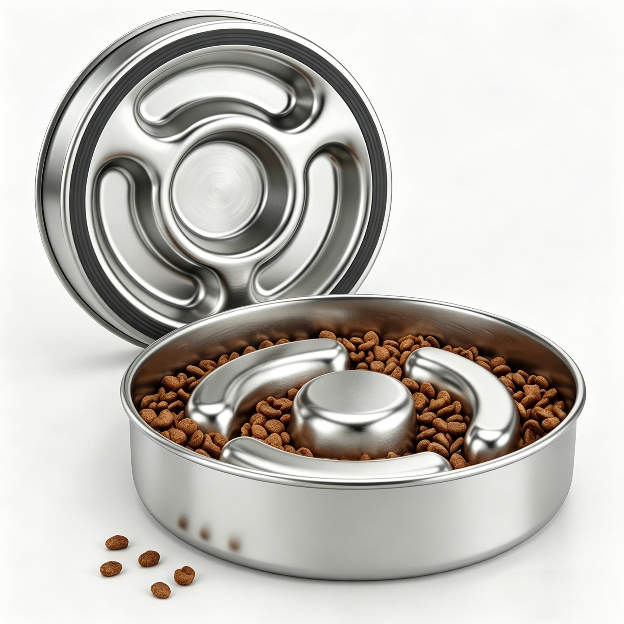 AIPERRO slow feeder bowl top view slows eating for calmer meals