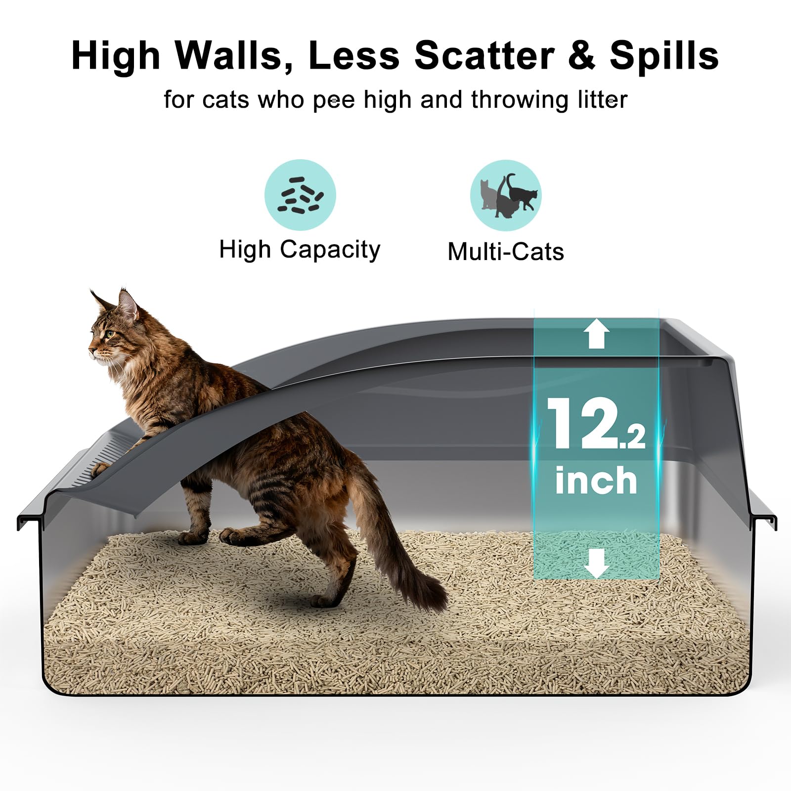 AIPERRO spacious interior suitable for multi-cat households.