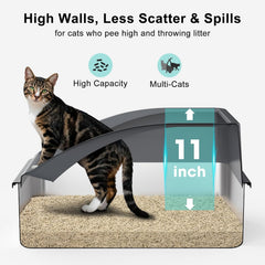 Aiperro litter box with lid top cover for privacy and mess reduction.