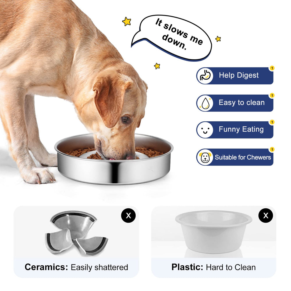 Aiperro two-size options fit medium to large dogs for slow feeding.