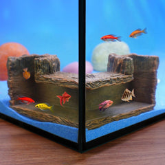 Aiqriwv 90° corner cave view for real-time observation of aquatic residents.
