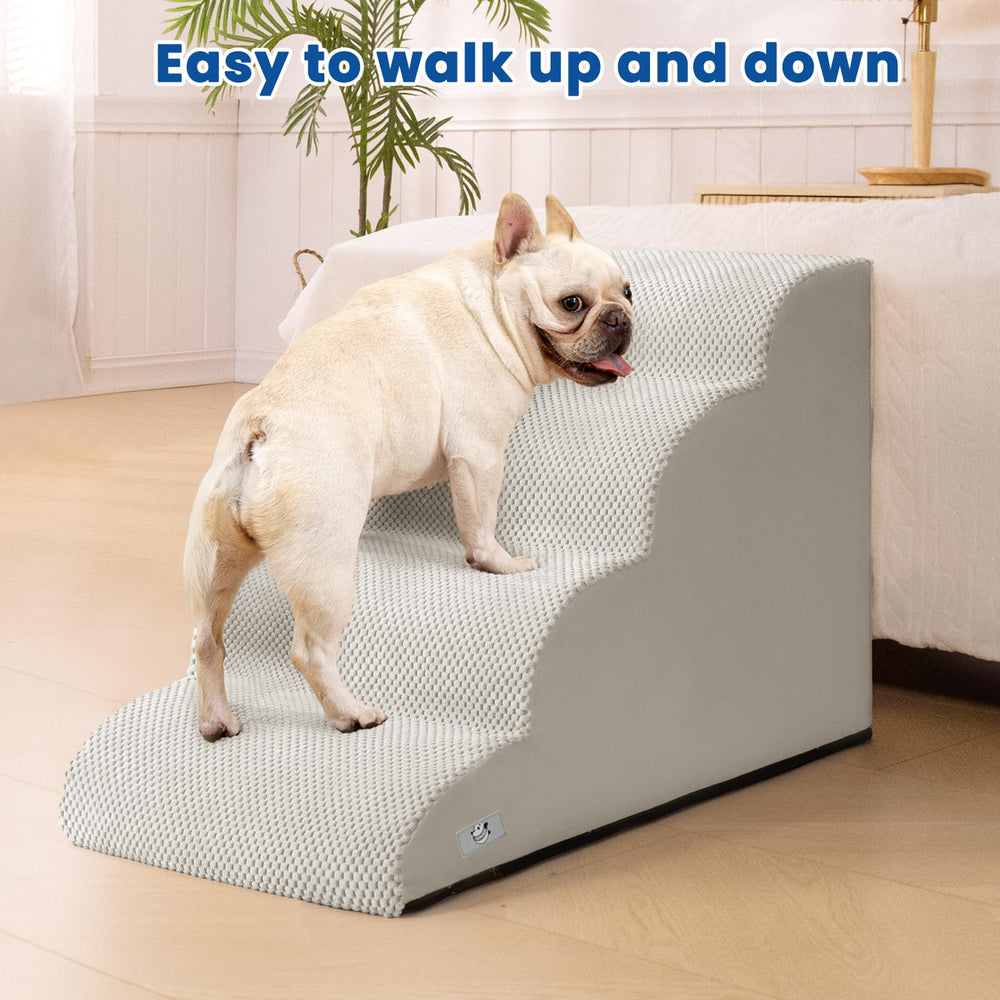 Airpanda dog steps for bed easy setup and compact storage after use.