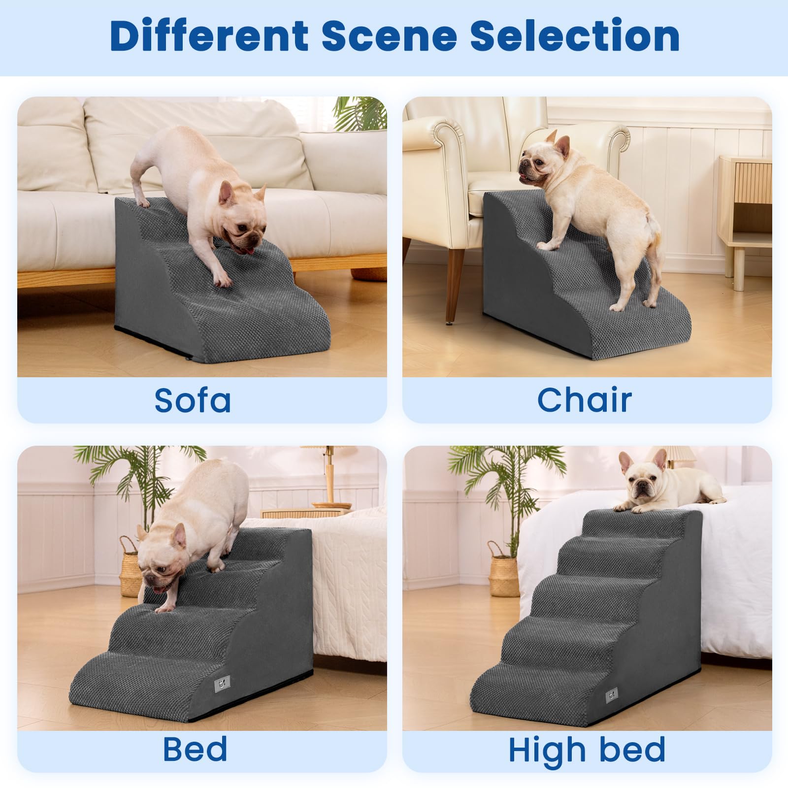 Airpanda dog steps non-slip base keeps stable footing on the floor