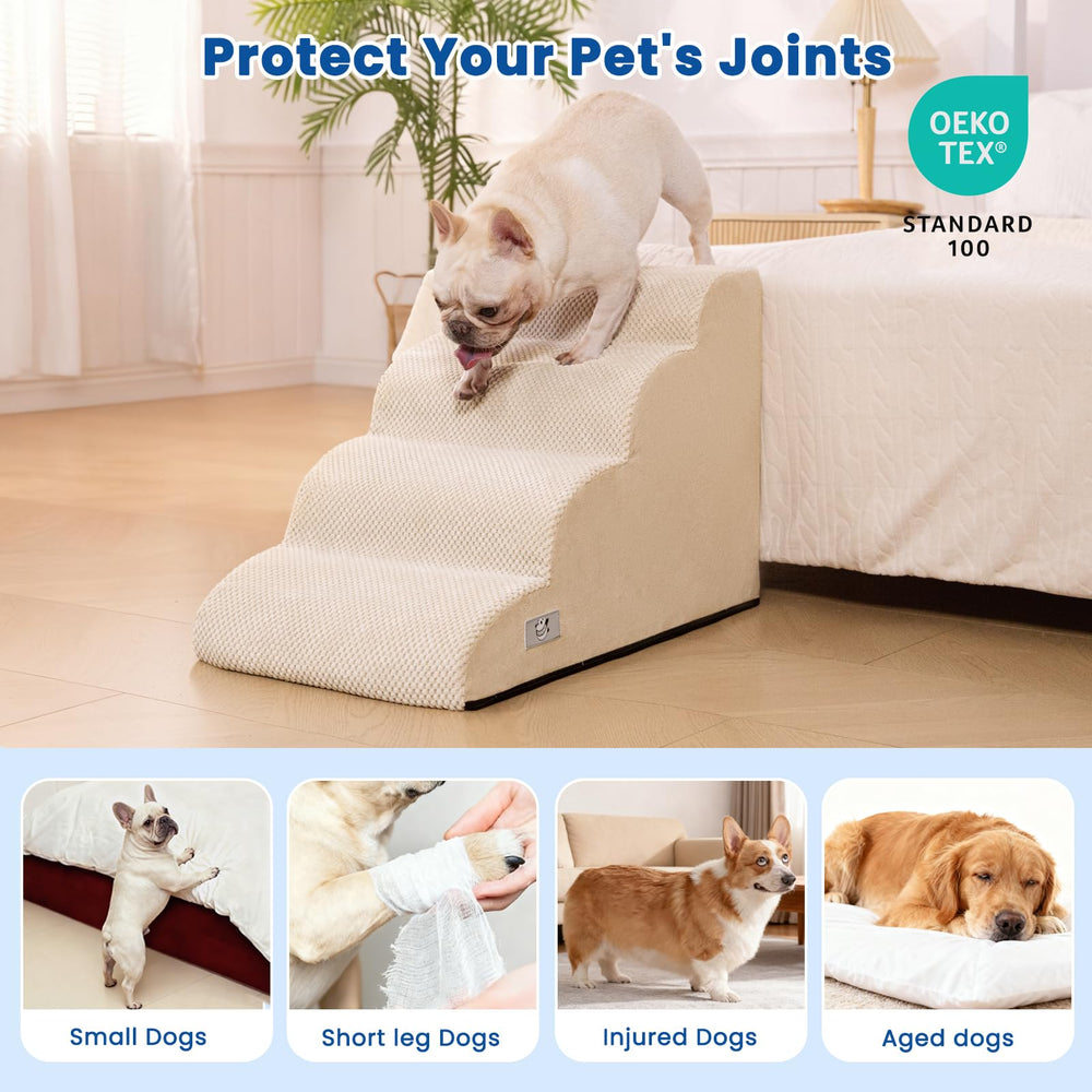 Airpanda dog steps removable cover is machine washable for easy cleaning.
