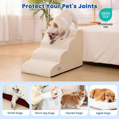 Airpanda dog steps removable cover is machine washable for easy cleaning.