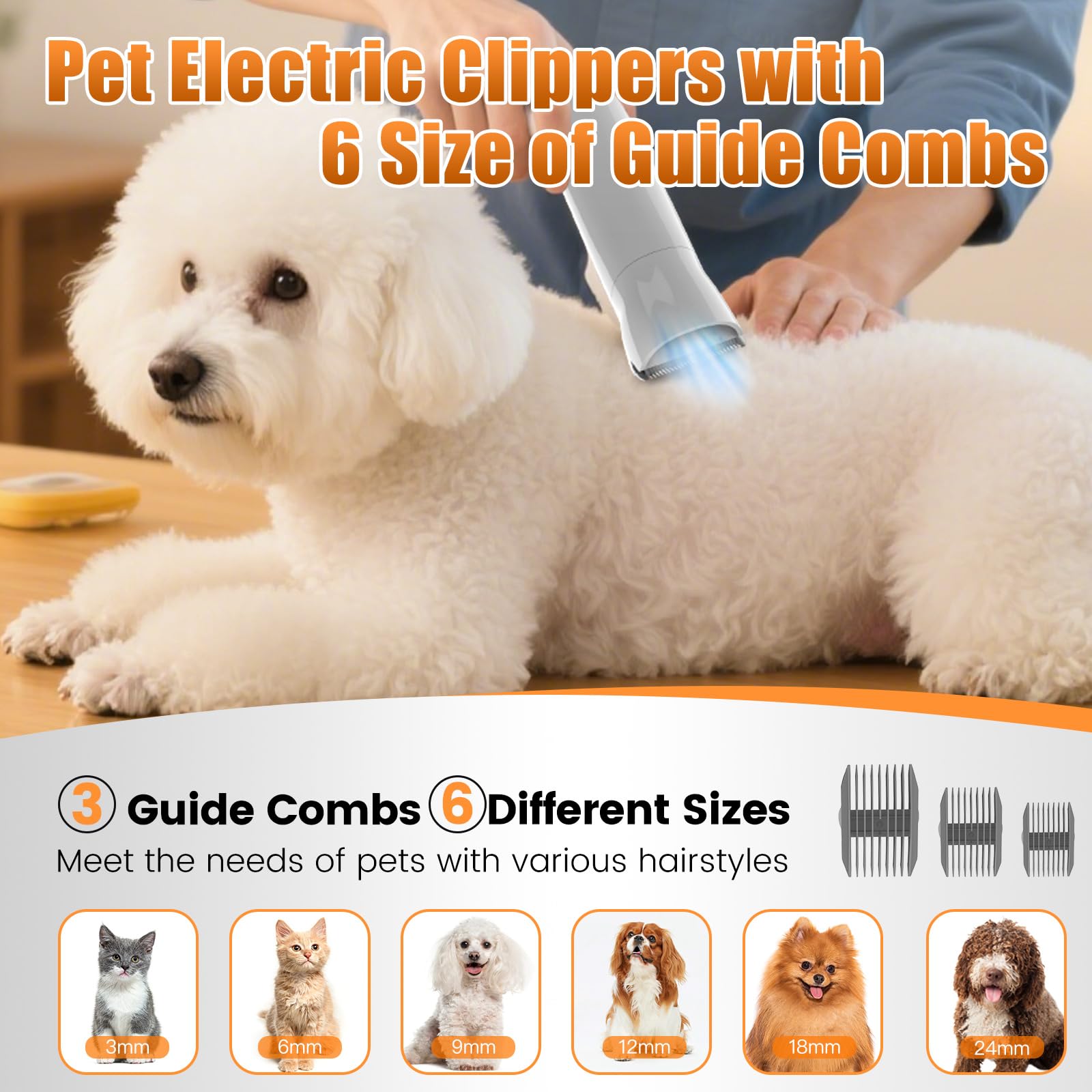 AIRROBO PG100 Plus 12000Pa suction captures fur during grooming sessions.