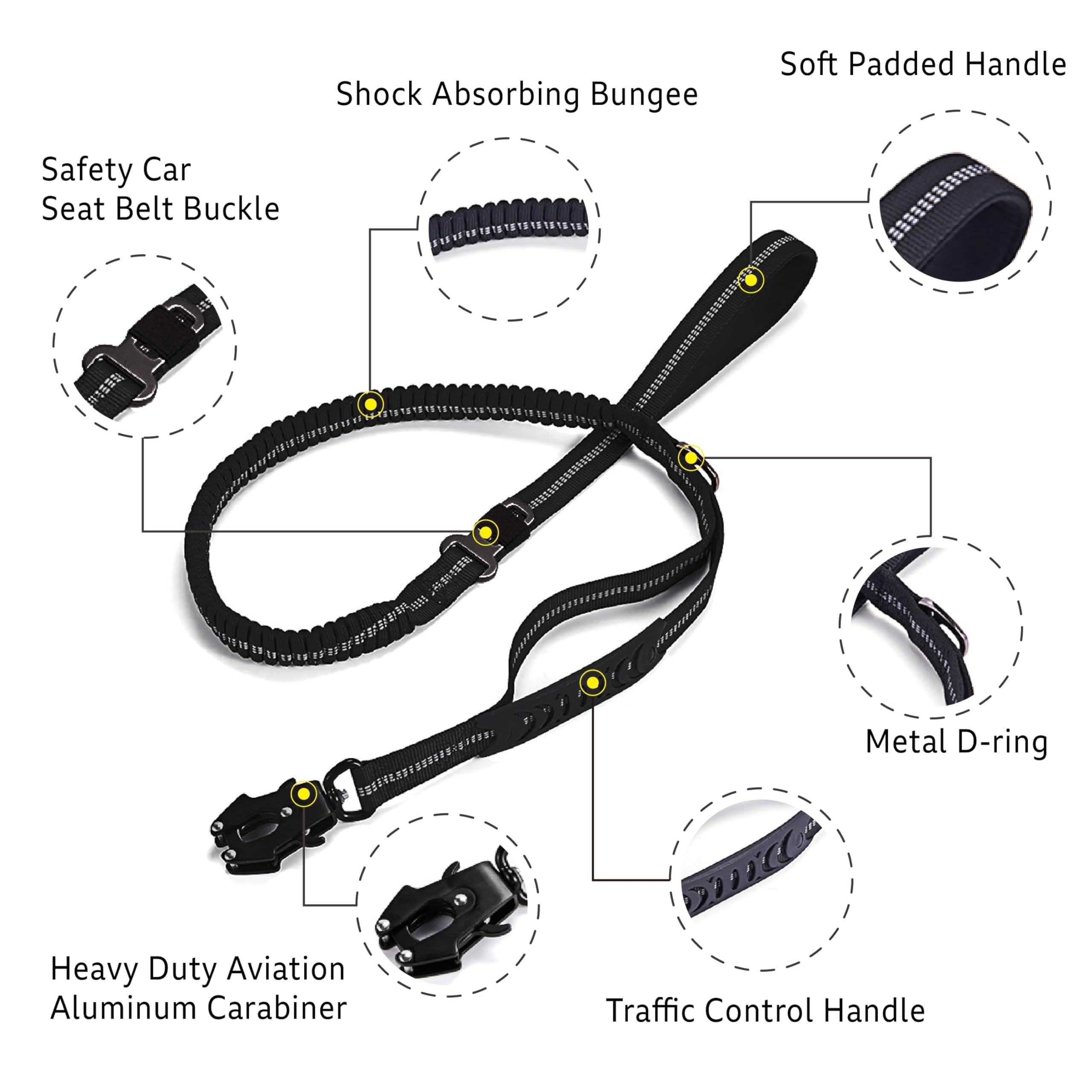 AirUIDOG leash in action shows comfortable range while running.