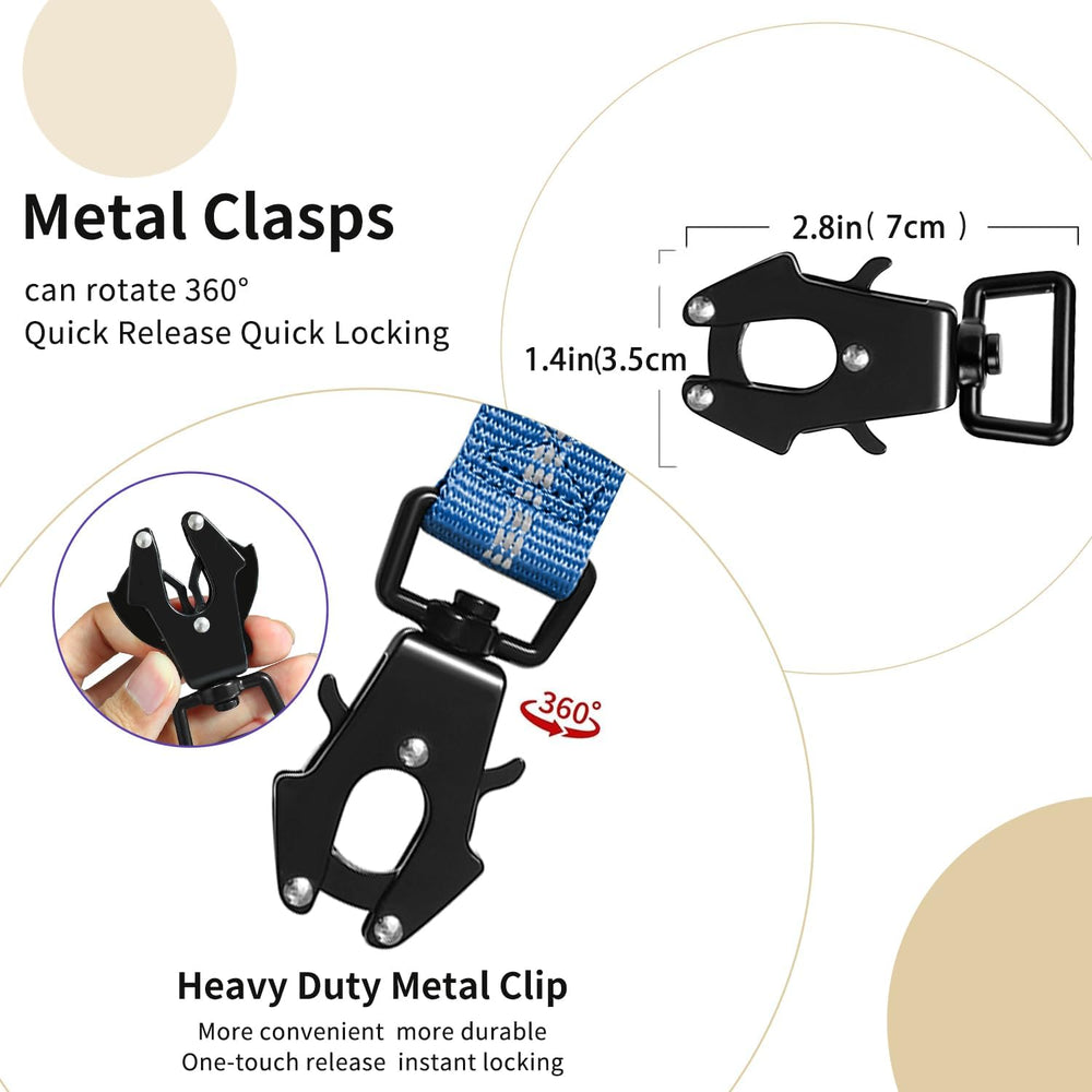 AIRUIDOG heavy duty leash shows padded handles for comfortable two-hand grip on long strolls.
