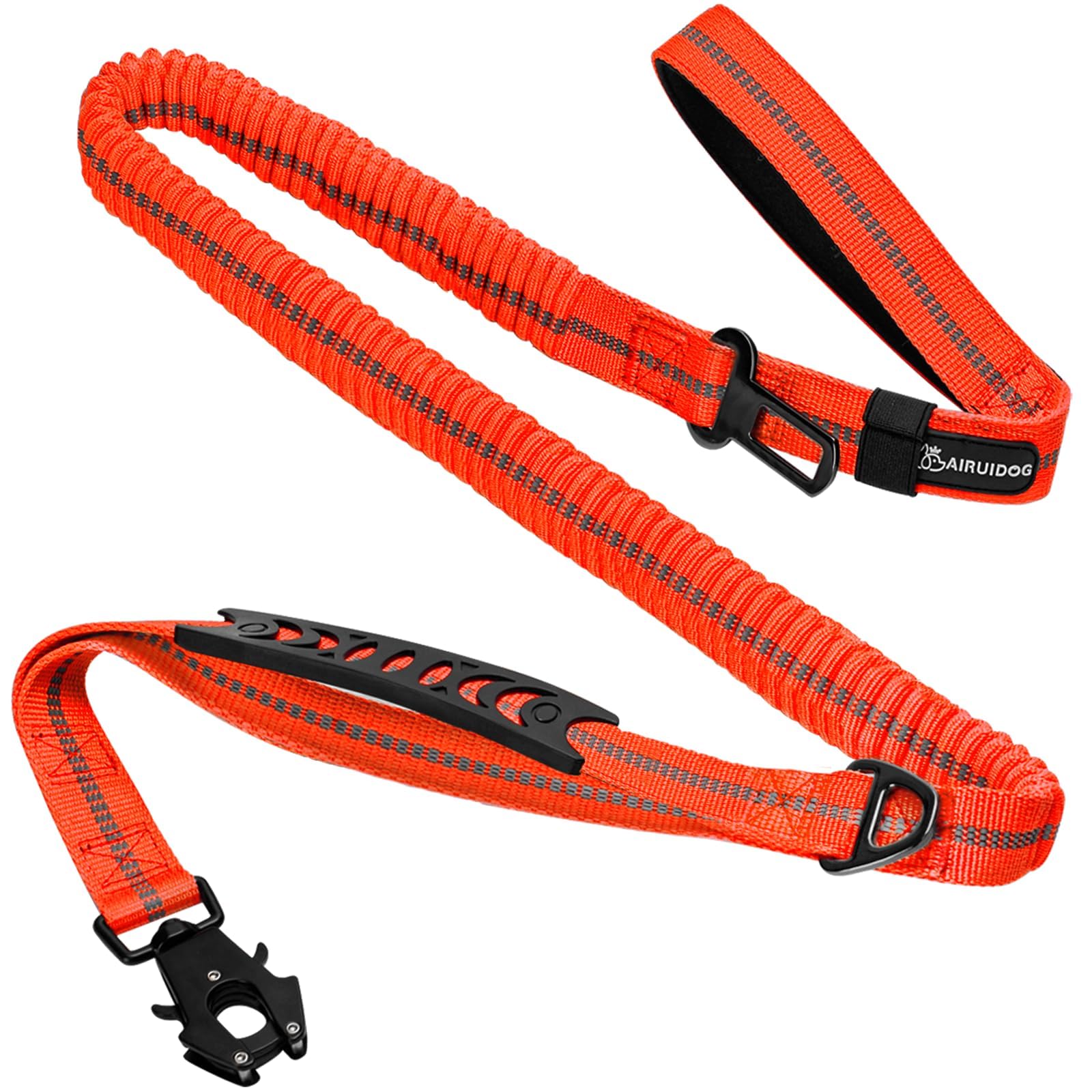AIRUIDOG heavy-duty leash with 360° rotating frog clip for smoother walks.
