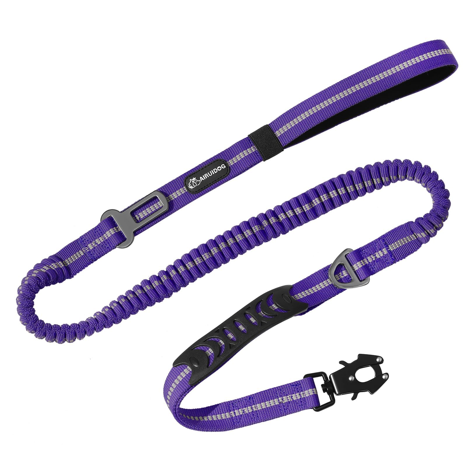 Airuidog nylon leash features reinforced 6X stitches for durability.