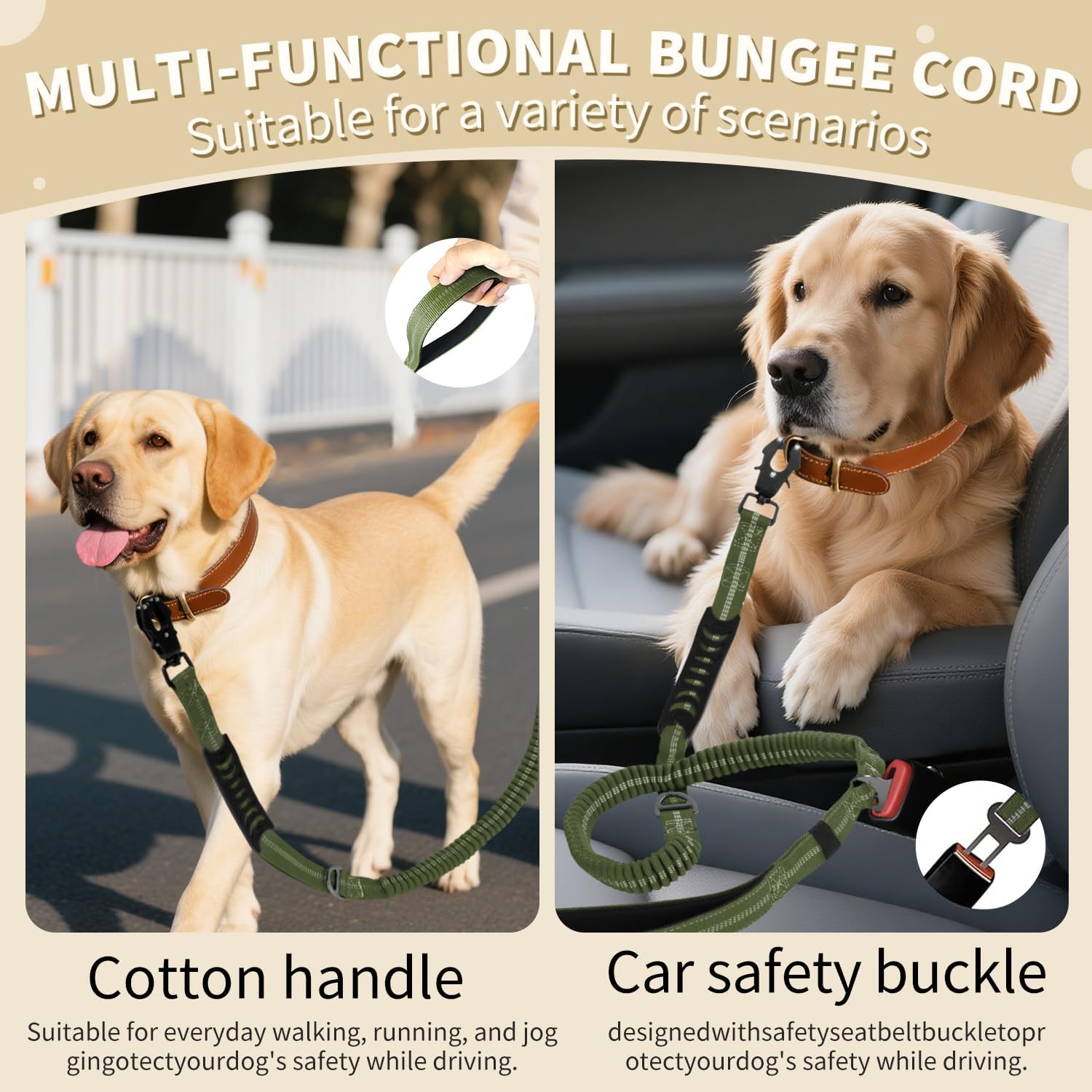 AirUIDOG seatbelt buckle secures dog during car rides for added safety.