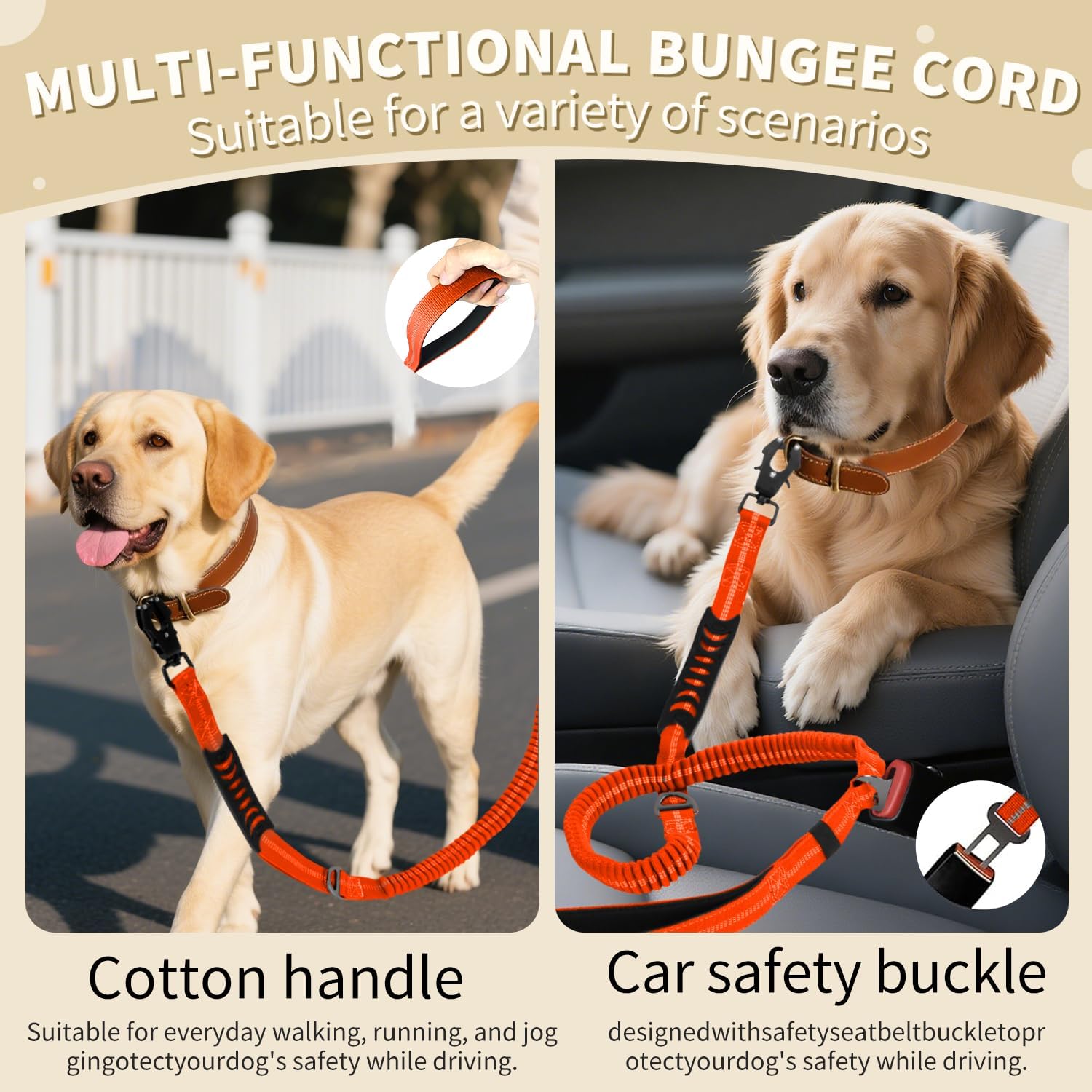 AIRUIDOG reflective threads enhance visibility during night walks.