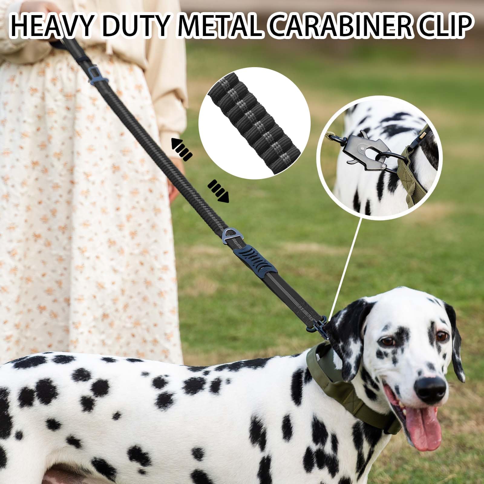 AirUIDOG two-handle leash offers flexible control in crowded areas.