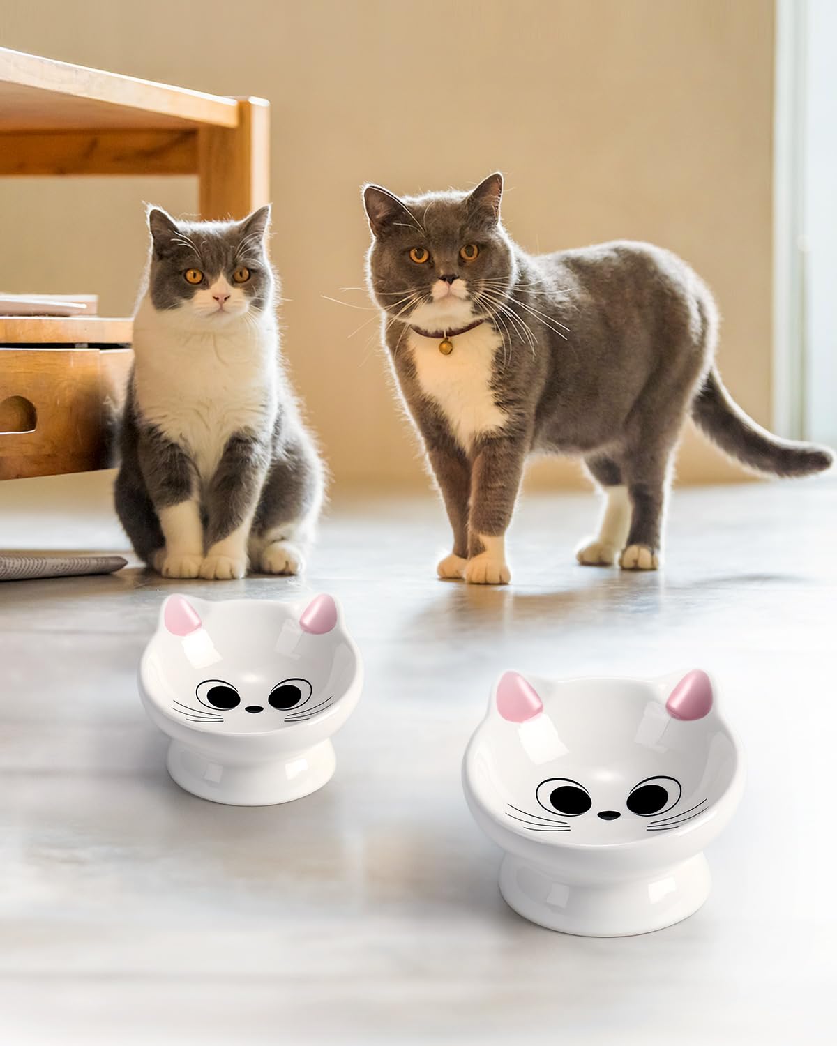 AISBUGUR ceramic bowls are dishwasher safe and easy to clean in pink