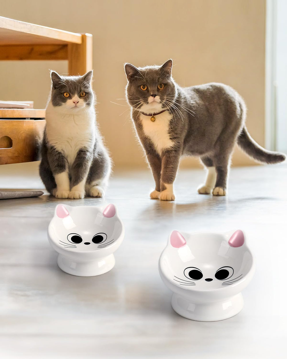 AISBUGUR ceramic bowls are dishwasher safe and easy to clean in pink