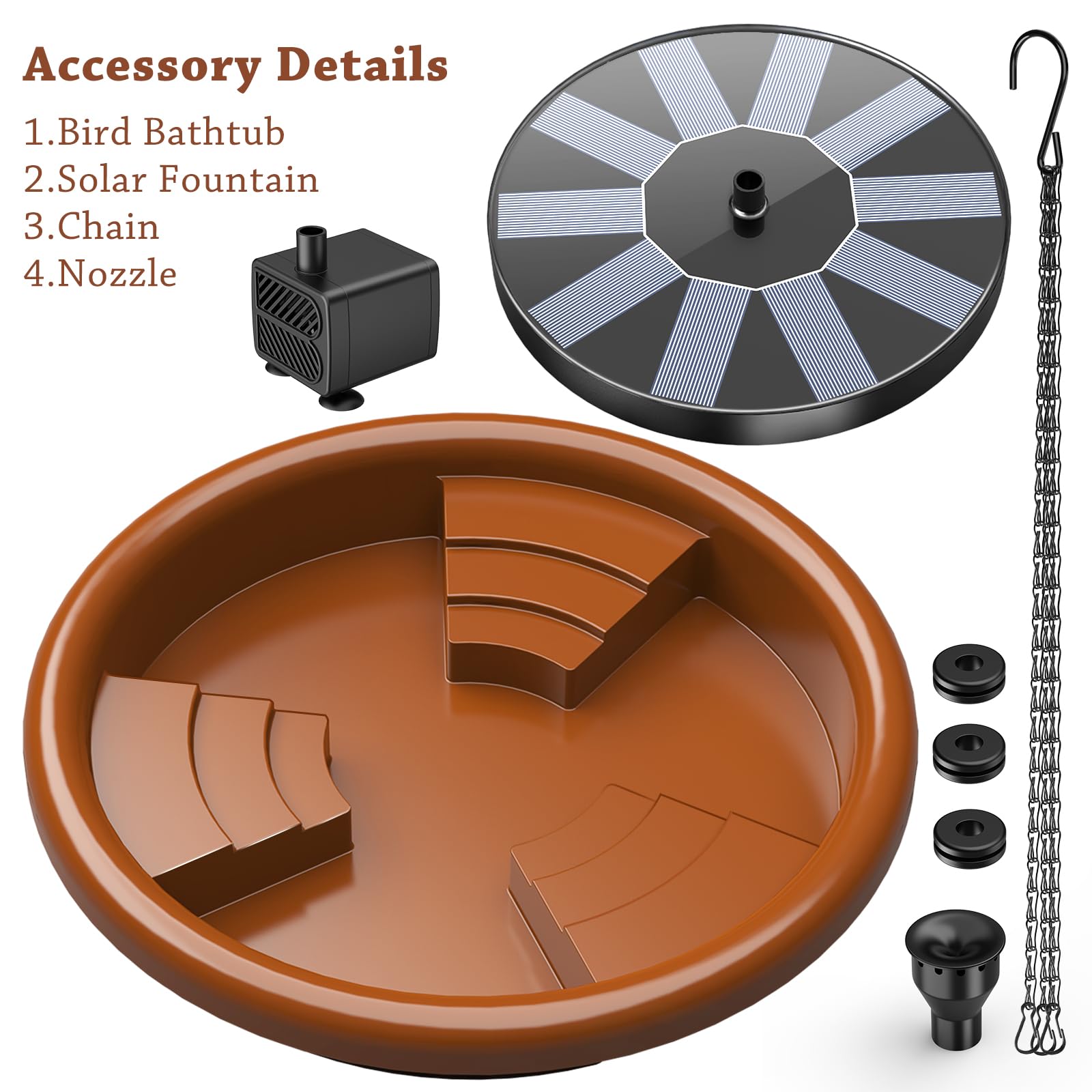 AISITIN durable plastic basin with metal chains delivers weatherproof stability.