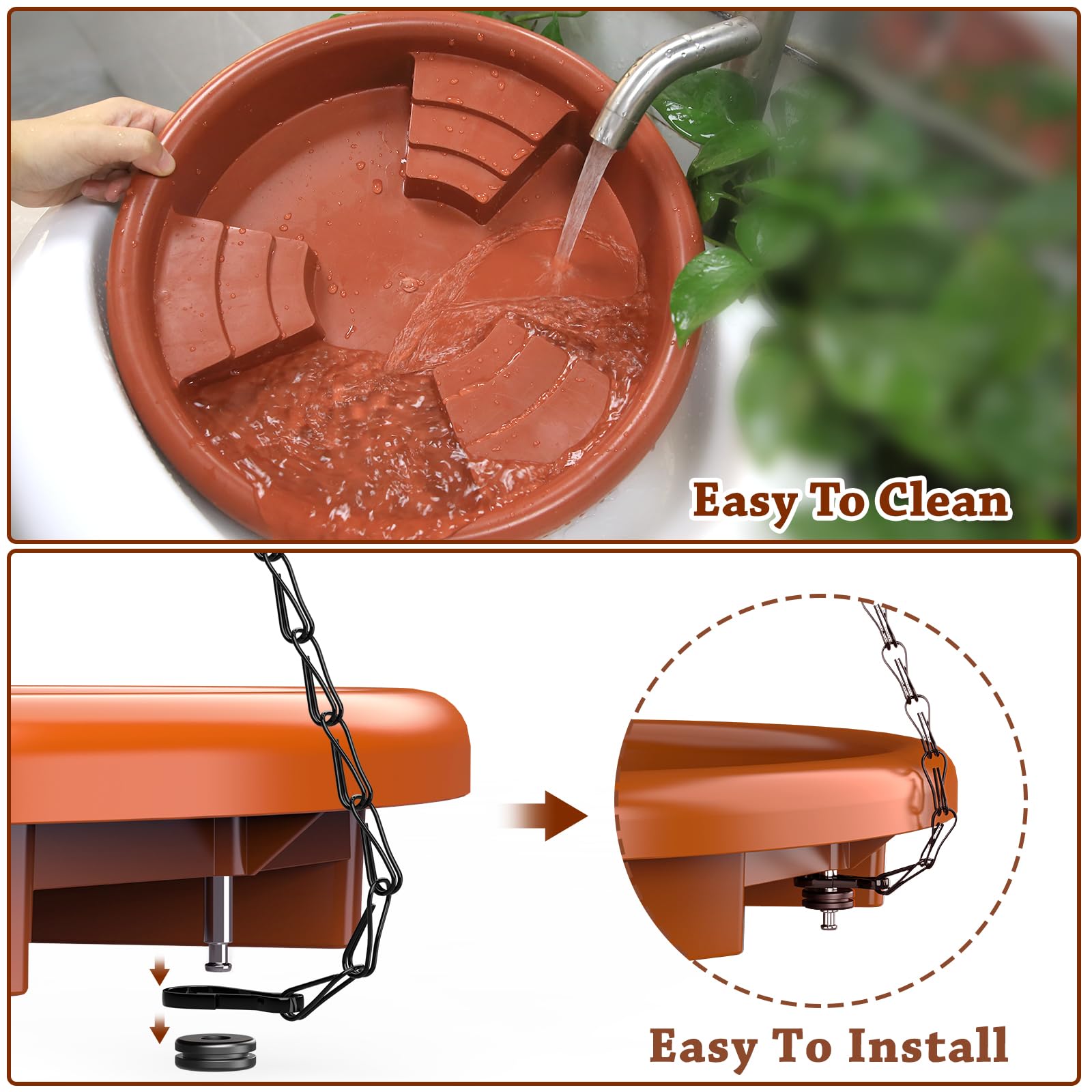 AISITIN hanging setup fits balconies, porches, trees, and patios.