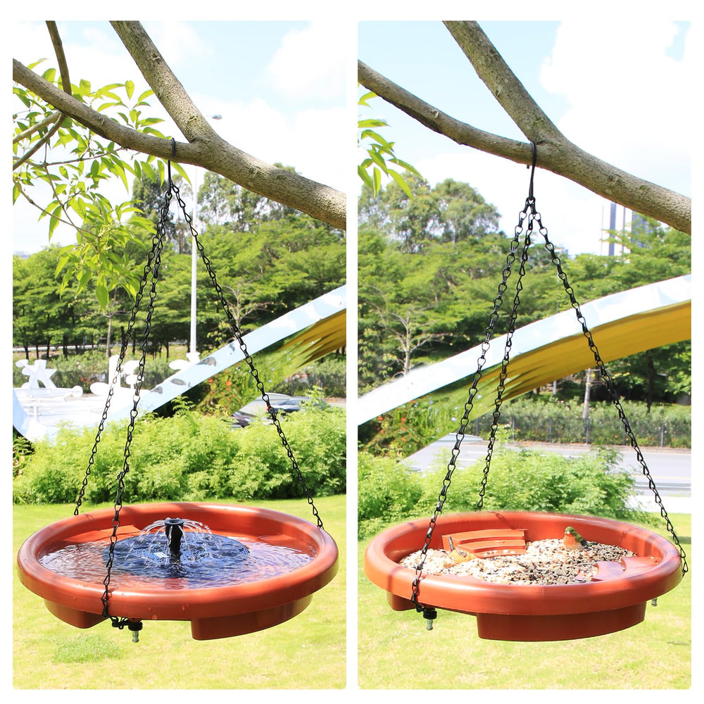 AISITIN 2-in-1 design acts as bath or feeder for wild birds.