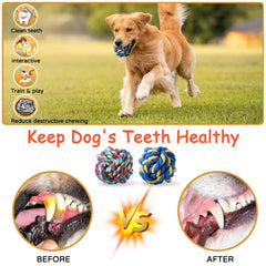 Aitmexcn 3.93 inch rope ball toy with textured strands for engaging chew play.