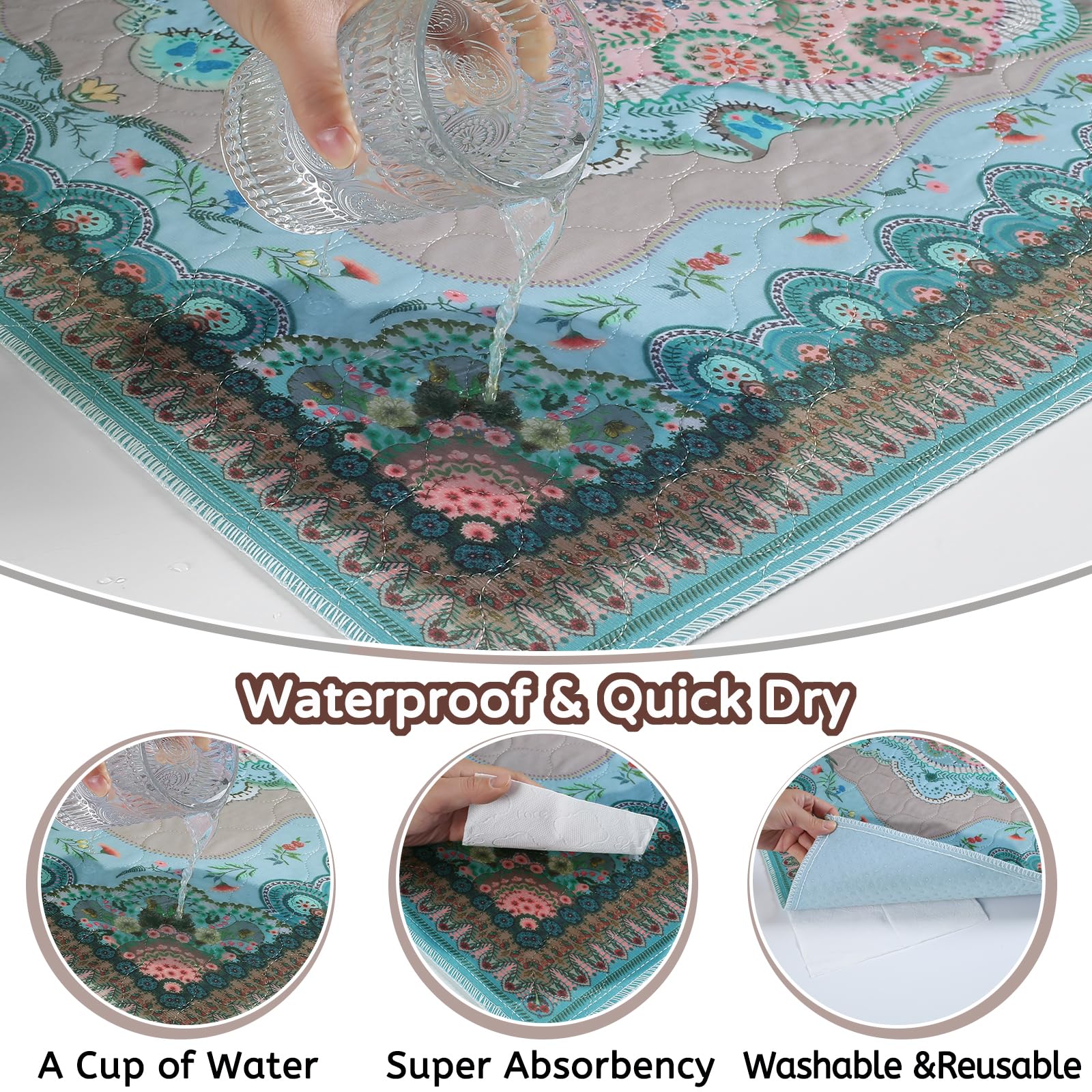 Aitmexcn Washable Pee Pad non-slip bottom provides stable surface