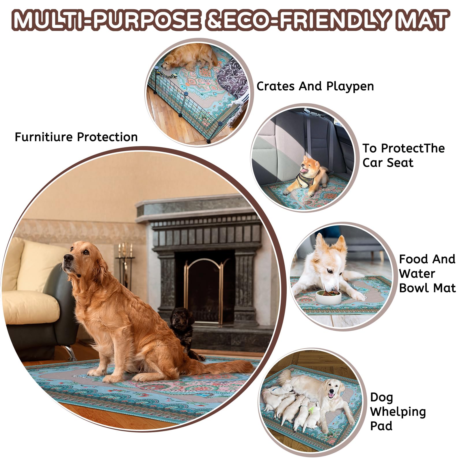 Aitmexcn washable pad's waterproof backing keeps floors dry