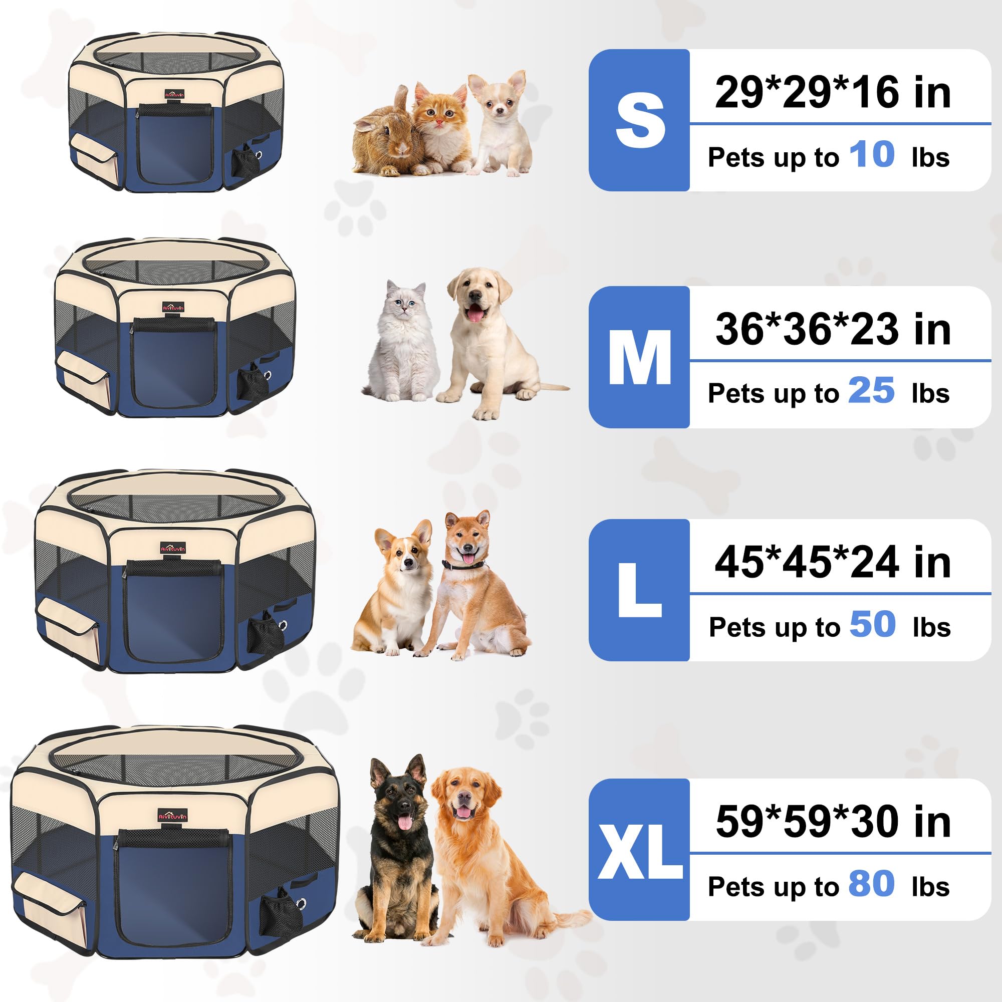 Zipper door with Velcro on Aivituvin playpen allows easy access.