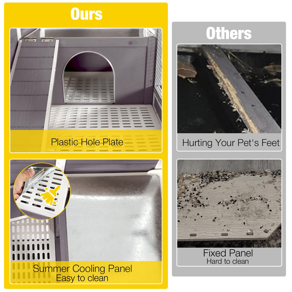Aivituvin easy-clean trays with a secure tray lock system.