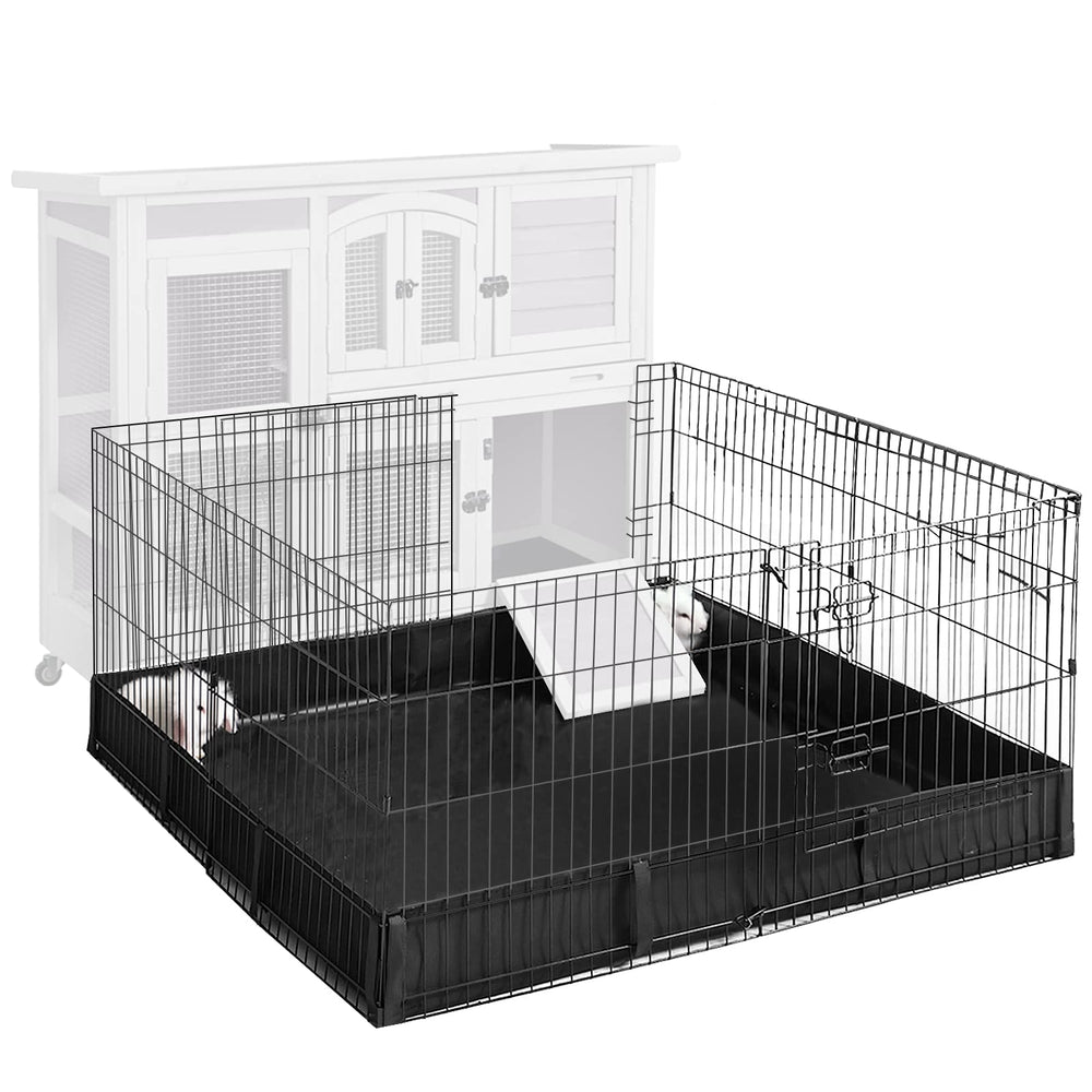 Aivituvin extension playpen for guinea pigs in outdoor use with spacious play area.